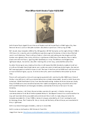A preview of a PDF biography for Brooke-Taylor, Keith